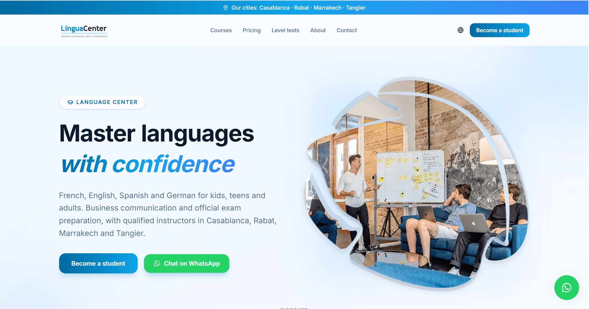 Screenshot of LinguaCenter